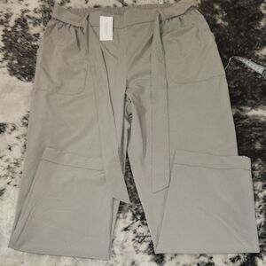 Banana Republic Tannish Grey Track Pants with Elastic Waistband